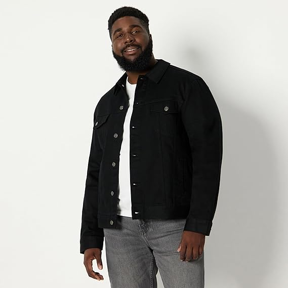 Men’s Regular Fit Denim Jacket – Classic Low Stretch Trucker Jacket