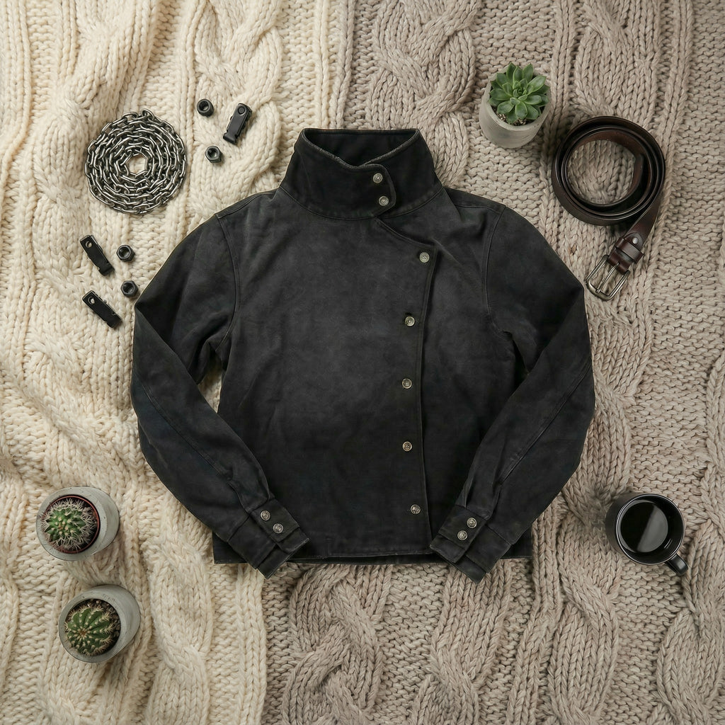 Vintage Fencing Denim Jacket - Classic Retro Style for Adults