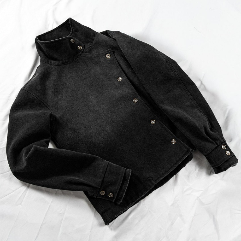 Vintage Fencing Denim Jacket - Classic Retro Style for Adults
