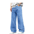 Men’s Baggy Wide Leg Jeans – Y2K Relaxed Fit Streetwear Denim