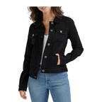 Women’s Stretch Denim Jacket – Classic Button-Up Casual Fit
