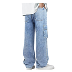 Herren Baggy Jeans – Elastische Taille Kordelzug Streetwear Hose