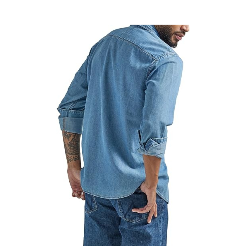 Men’s Regular Fit Denim Snap Shirt – Classic Iconic Style