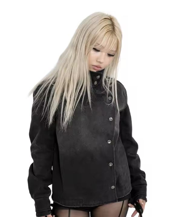 Vintage Fencing Denim Jacket - Classic Retro Style for Adults